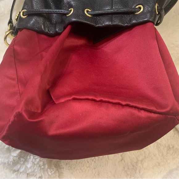 Coach Madison black leather Marielle Drawstring hobo bucket bag plus charms - Picture 14 of 15